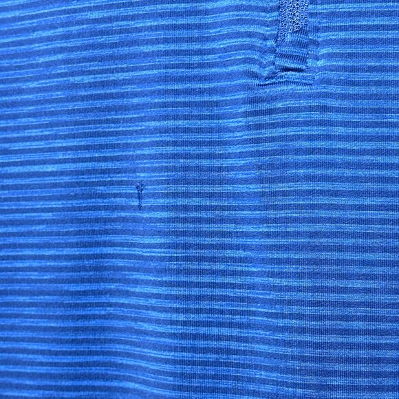 Under Armour Quarter-Zip Pullover XL Blue Stripes Performance Blend Athletic - Picture 2 of 3